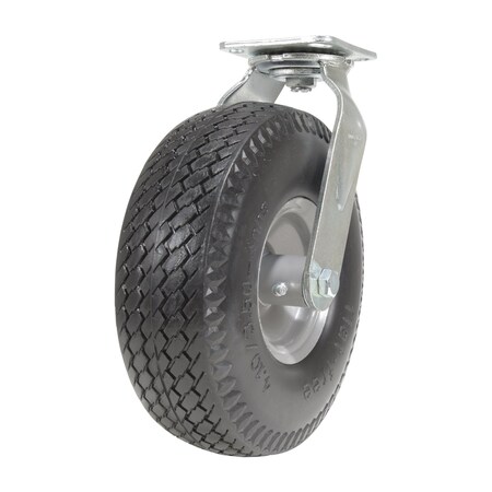 Vestil Flat-Free Swivel Caster 10 In. Diameter x 3 In. Width 300 Lb. Capacity Black/Gray CST-F-10X3FM-S