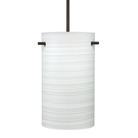 Besa Lighting Besa Tamburo 5 Pendant, Chalk, Bronze Finish, 1x 11W LED 1JT-4005KR-LED-BR