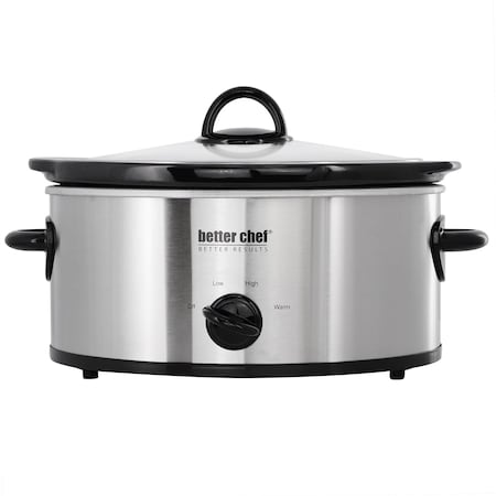 Better Chef 3-Quart Slow Cooker with Removable Stoneware Crock in Silver 750124780M