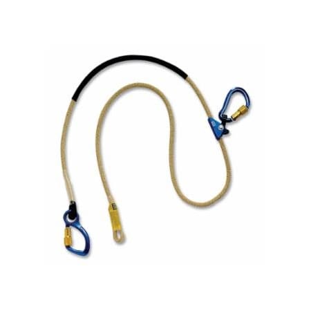 Dbi-Sala Pole Climber's Adjustable Rope Positioning Lanyard for Electrical/Hot Work, 8 ft, 310 lb 098-1234083