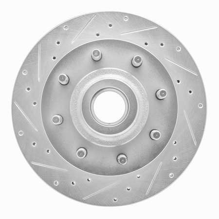 Dynamic Friction Co DFC Brake Rotor - Drilled and Slotted - Silver 631-40086L