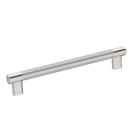 Amerock Esquire 8 in 203 mm Center-to-Center Polished Nickel/Stainless Steel Cabinet Pull BP36562PNSS