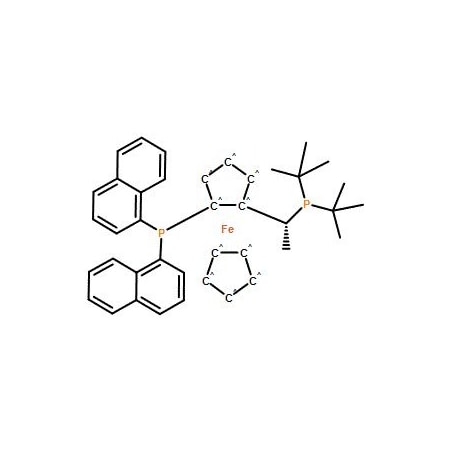 Ak Scientific (R)-1-((Sp)-2-[Di(1-naphthyl)phosphino]ferrocenyl)ethyldi-tert-butylphosphine (250mg), CAS 849924-4 7453AJ-250mg