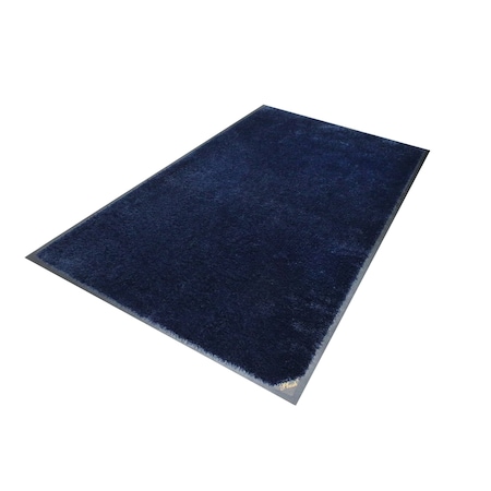 M A Matting Plush Mat, Deeper Navy 3' x 5', Smooth Backing 1805135190