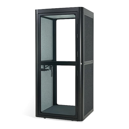 Flexispot Booth, Aluminum; Steel, Black, 40 1/8 in W P2SB