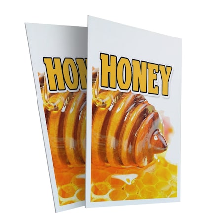 Signmission Honey, Plastic Signs Only 24 Inch x 36 Inch, Corrugated Plastic, 2PK CSB-2436-2PACK-Honey