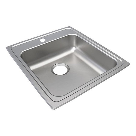 Just Manufacturing Bowl Drop-In Sink, 21"x19.5"x5.5", Gray SLNADA2119A554-J