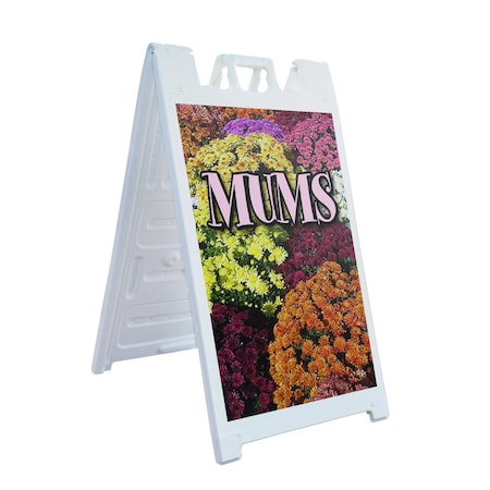 Signmission Mums, A-Frame & 2 Sign Inserts, Heavy-Duty Plastic Frame SBHD-C-2436-Mums