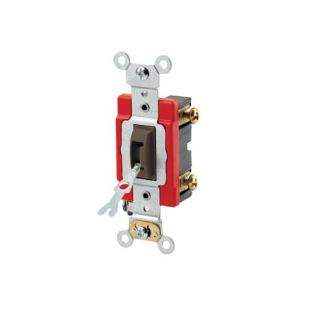 Leviton Toggle Switch, 20 Amp, 120/277 Volt, Brown 1221-2L