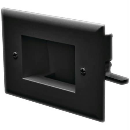 Nextgen Easy-mount Recessed Low-voltage Cable Plate - black NE670404