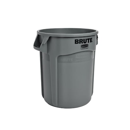 Rubbermaid Commercial BRUTE 20 gal Round Heavy Duty Plastic Can, Gray, None, Plastic, Not Applicable FG262000GRAY
