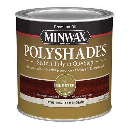 Minwax Wood Stain, 0.5 pt, Bombay Mahogany 213804444