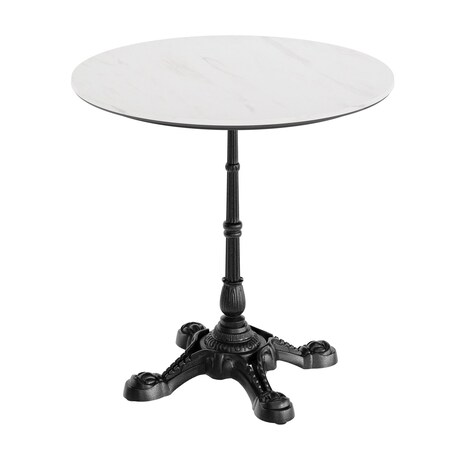 Flash Furniture Acadia 31.25 in Round Indoor Outdoor Tabletop, White Faux Marble, TopGuard HPL, 22.75 in x 22.75 in ST-RD31-WHMAR-SDAT2222-GG