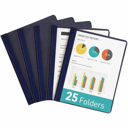 Avery Dennison Clear Front Report Cover, Blue, Pk25 47961