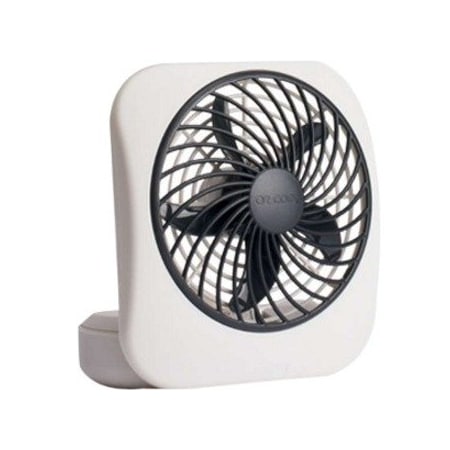 Treva/O2Cool CoolingFan, 5inDia, Gray, Mobile, Battery FD05004