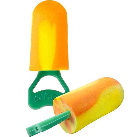 Pinch Fit Not Applicable Disposable Foam Earplugs, Bullet Shape, 32 dB, Orange, Yellow, 100 PK PF-1
