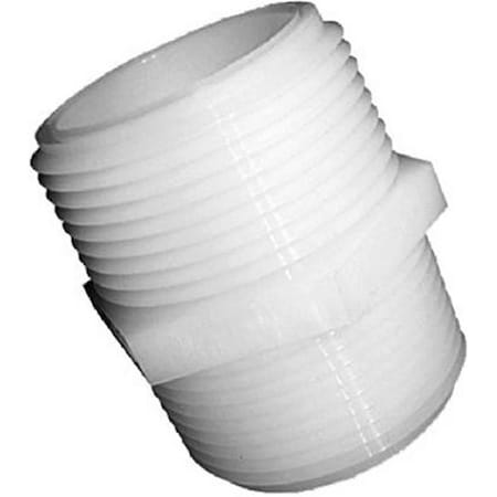 Gizmo 53622-06 0.38 in. Male Pipe Thread Nylon Hex Pipe Nipple, Pack of 10, 10PK GI570810