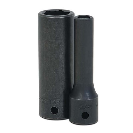 Williams 1/2" Drive Impact Socket Black Industrial, Deep 1/2" D, 6Pt 1-1/8 JHW14-636