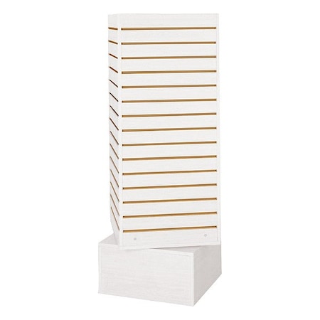 Specialty Store Services Slatwall Display, White, 4-Way, 60 in H 3676W