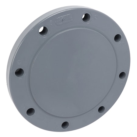 Zoro Select PVC Blind Flange, Socket, 8 in Pipe Size 853-080