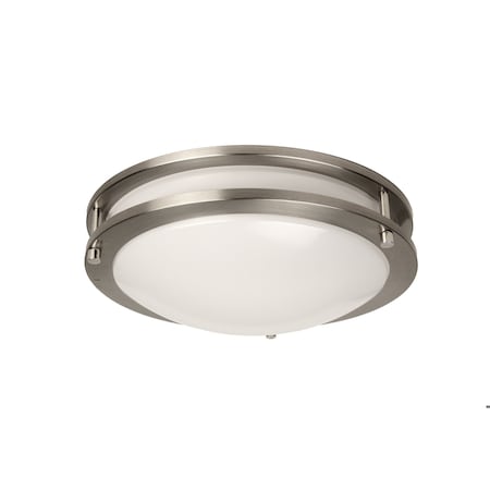 Maxlite FLSH MOUNT ARCHITECTURAL, 12IN, 8/12/16W, 120V ONLY TRIAC, 27/30/35/40/50K WATT CCT SELECTABLE NCKL FMA12T08WCSN