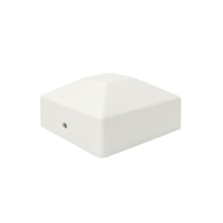 Nuvo Iron 4-in x 4-in White Rigid Plastic Pyramid Post Cap PCP26-WEC