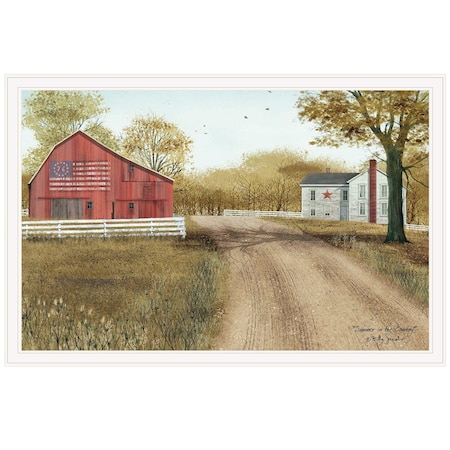 Homeroots Summer in the Country 5 White Framed Print Wall Art 404448