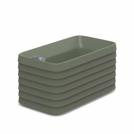 Crescent Garden TruDrop Slat Self Watering Windowbox, Olive, Small 23"x13"x12"H A825882