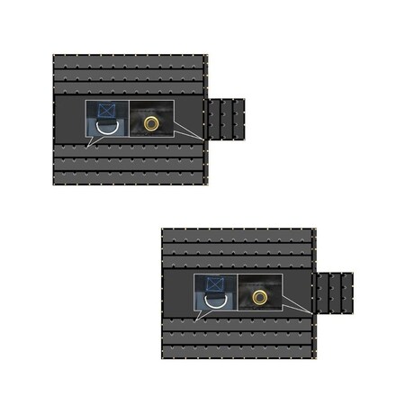 Mytee Products Airbag/Parachute Fabric Heavy Duty 14oz Lumber Tarp 20x20 6ft Drop w/ 6ft x8ft Flap, 2PK LT6FT3PCE-ABx2