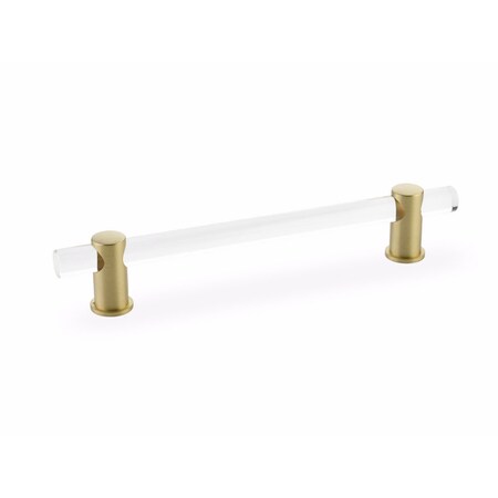 Schaub 6in Center to Center Lumiere Cabinet Pull Satin Brass Finish 406-SB