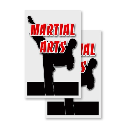 Signmission Martial Arts, Vinyl Decals Only 24 Inch x 36 Inch, Vinyl Decal, 2PK DSB-2436-2PACK-Martial Arts