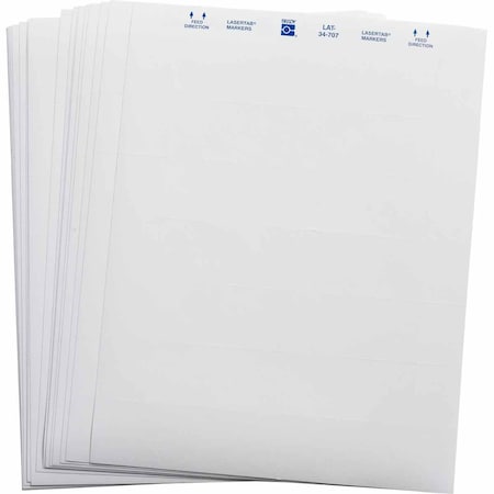 Brady LaserTab Polyester Lbls 1.437 in H x 3 in W White 84/PK, 84PK LAT-34-707-1