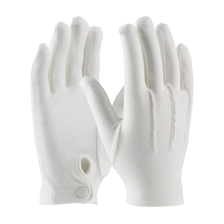 Century Glove 100% Cotton Dress Glove with Raised Stitching on Back, Snap Closure, 12PK 130-150WM/L