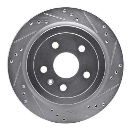 Dynamic Friction Co DFC Brake Rotor - Drilled and Slotted - Silver 631-46024R