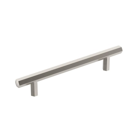 Amerock Caliber 5-1/16 in 128 mm Center-to-Center Satin Nickel Cabinet Pull BP36874G10