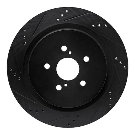 Dynamic Friction Co DFC Brake Rotor - Drilled and Slotted - Black 633-75042L