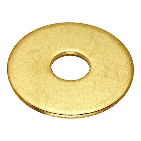 Zoro Select Flat Washer, For Screw Size 1/2 in , Brass Plain Finish, 2 PK WASB12WBR
