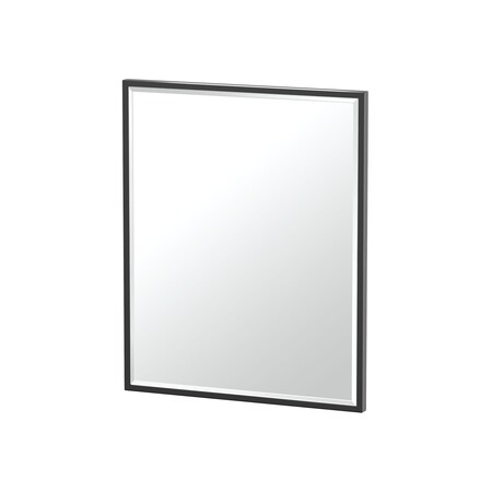 Gatco Flush Mount EZ Hanging 25" Framed Rectangular Mirror, Matte Black 1823MX