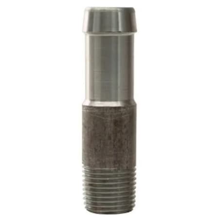 Dixon King Round Nipple, 1/2 x 3/4 in Nominal, NPT x Hose, Steel, Unplated, Domestic KRN641