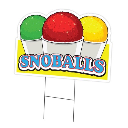 Signmission Snoballs Die Cut Yard Sign & Stake outdoor plastic coroplast window, C-DC-1824-DS-Snoballs19 C-DC-1824-DS-Snoballs19