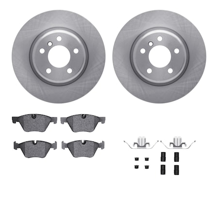 Dynamic Friction Co DFC Rotors with EURO 5000 Ceramic Brake Pads includes Hardware 6612-31356