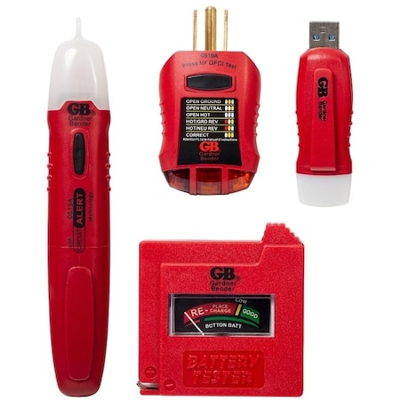 Gardner Bender Electrical Tester Kit, 4Piece, Plastic, Red GK-5