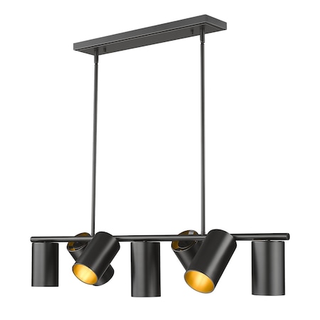 Z-Lite Lumina Matte Black 7 Light Linear Chandelier 7520-7L-MB