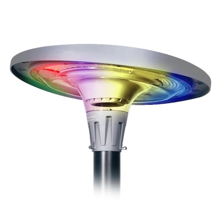 Vividlighting 20W Solar Powered RGB LED UFO Round APP Control Post Light VI2960966
