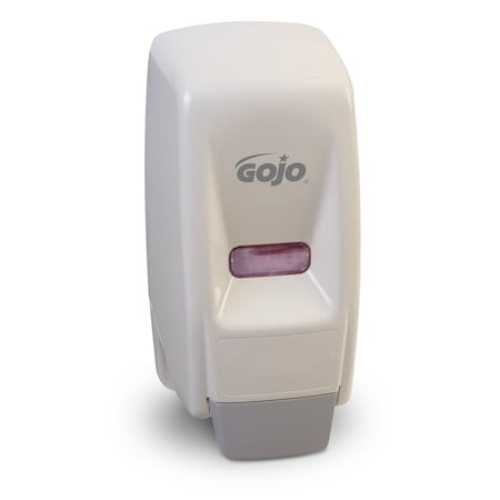Gojo 800mL Bag-in-Box Dispenser, Push-Style, White, Depth: 5-1/8" 9034-12