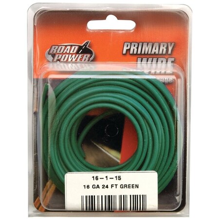 Road Power Electrical Wire, 16 AWG Wire, 25/60 V, Copper Conductor, Green Sheath 56422033/16-1-15