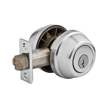 Kwikset Deadbolts - Double Cylinder with SmartKey with SCAL Latch and 3028 Strike Satin Chrome Finish 599-26DS