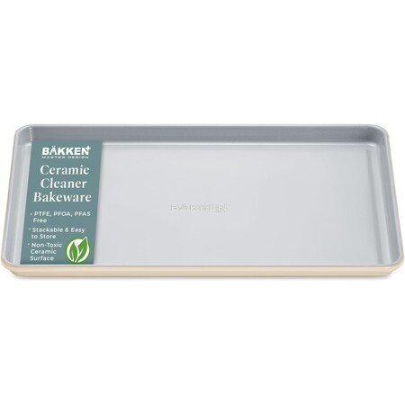 Bakken-Swiss Premium Sheet Pan Set, Blue, Teal, Marble, Golden, Cream, Aluminized Steel, Non-Toxic SBKCRSTBKCRMSHT