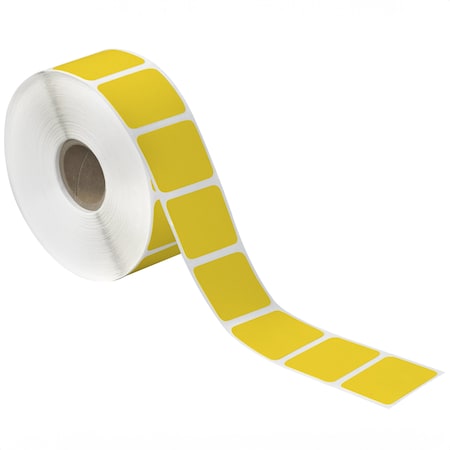 Tape Logic 1 1/2 x 3/4in Yellow Desktop Direct Thermal Label, 24PK THD335
