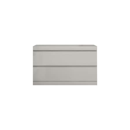 Homeroots 20" Light Gray Wood Two Drawer Nightstand 722659